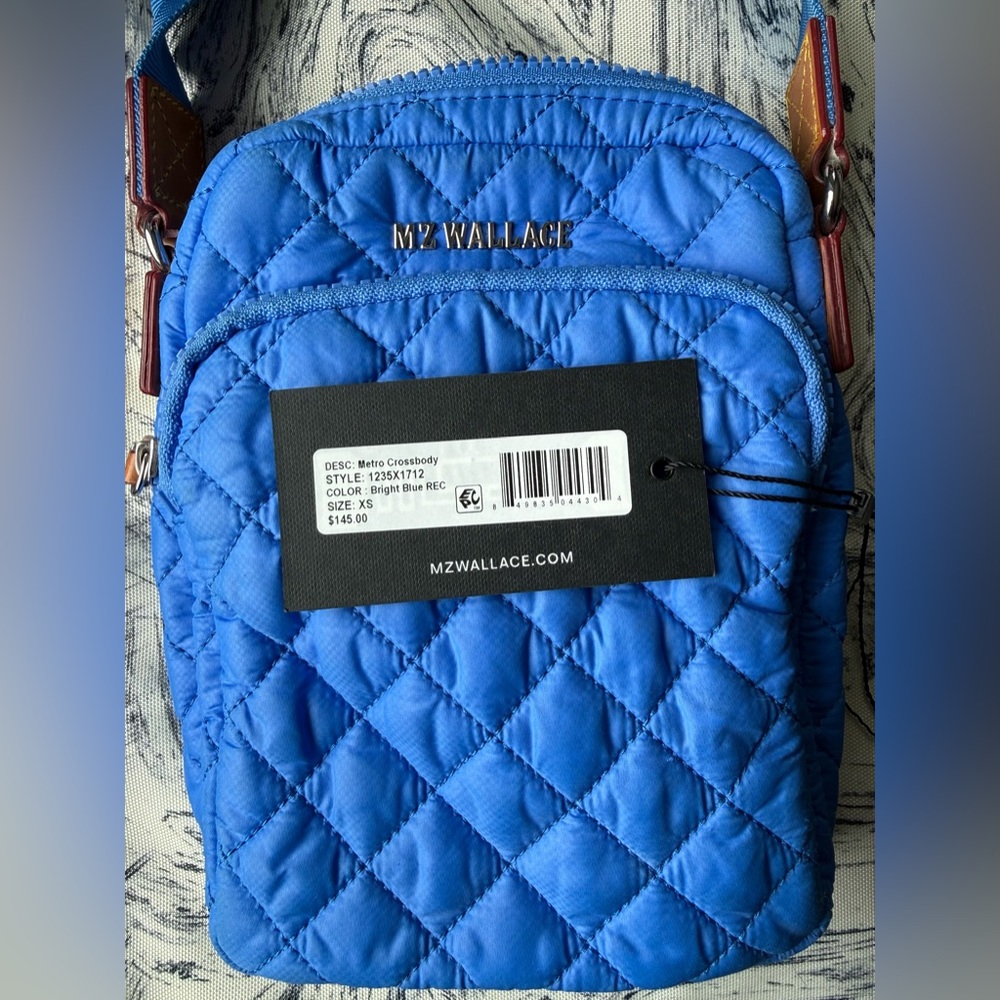 MZ WALLACE Quilted Metro Crossbody - Bright Blue